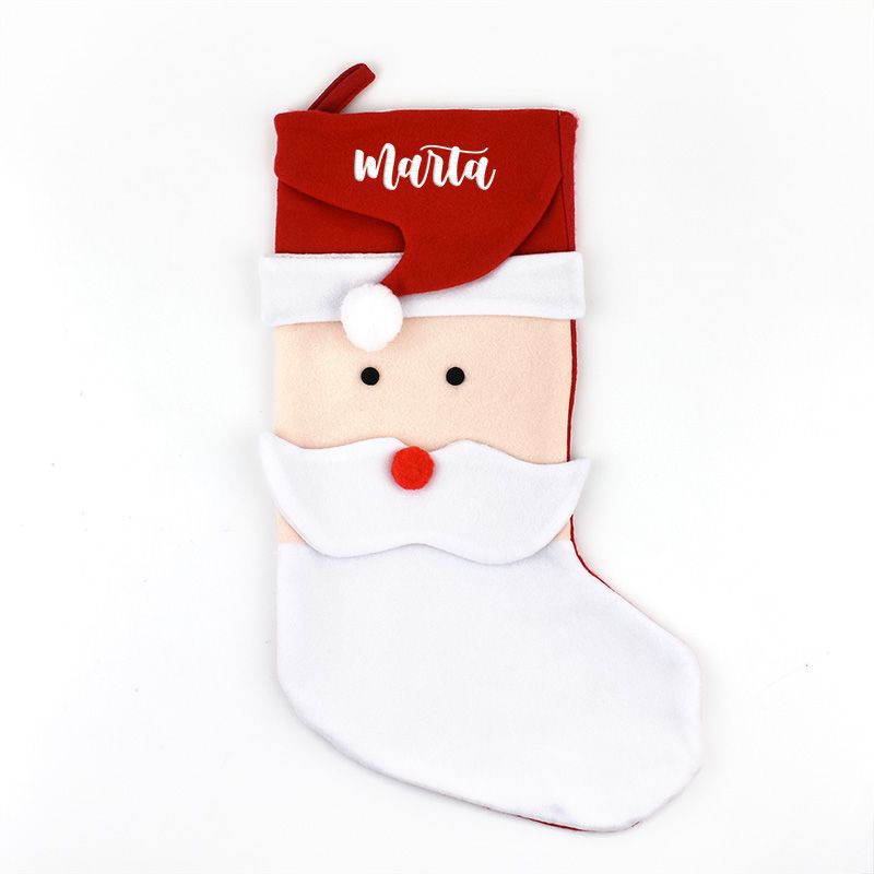 Calcetines Personalizados Navidad para Colgar Noel Mofletes