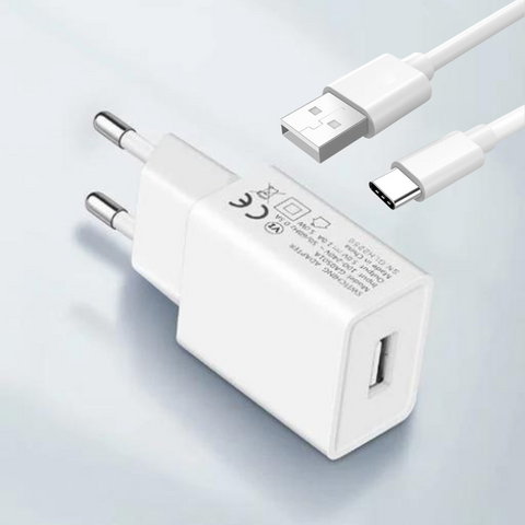 Adaptador de corriente con cable USB tipo C