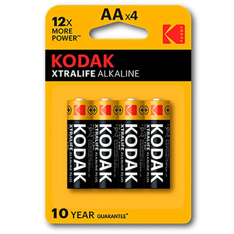 Pilas Alcalinas Kodak Xtralife AA LR6 Pack de 4 Unidades