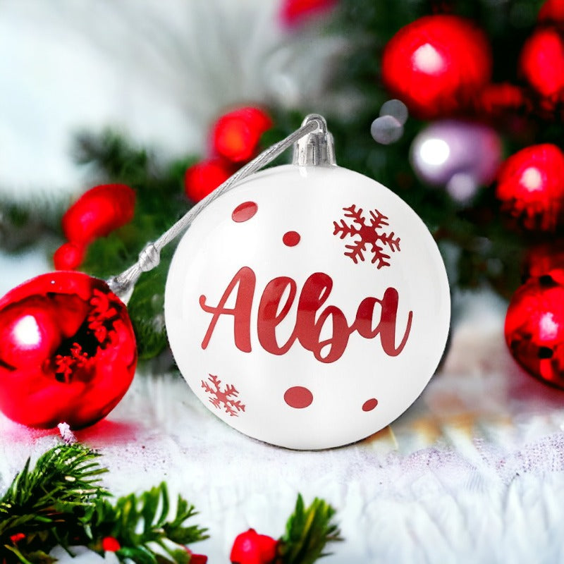 Bolas de Navidad Blancas Personalizadas