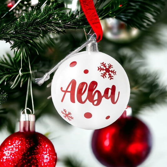 Bolas de Navidad Blancas Personalizadas