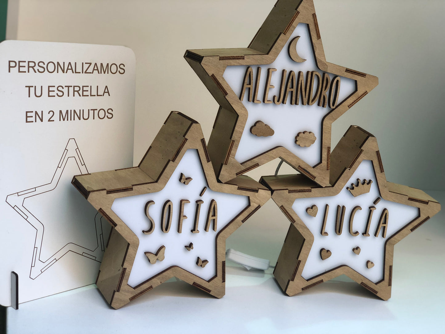 Lámpara Personalizada Pelota con Estrellas