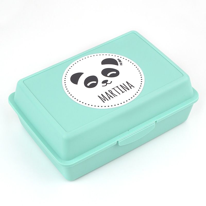 Cajita Porta Alimentos Panda Personalizada