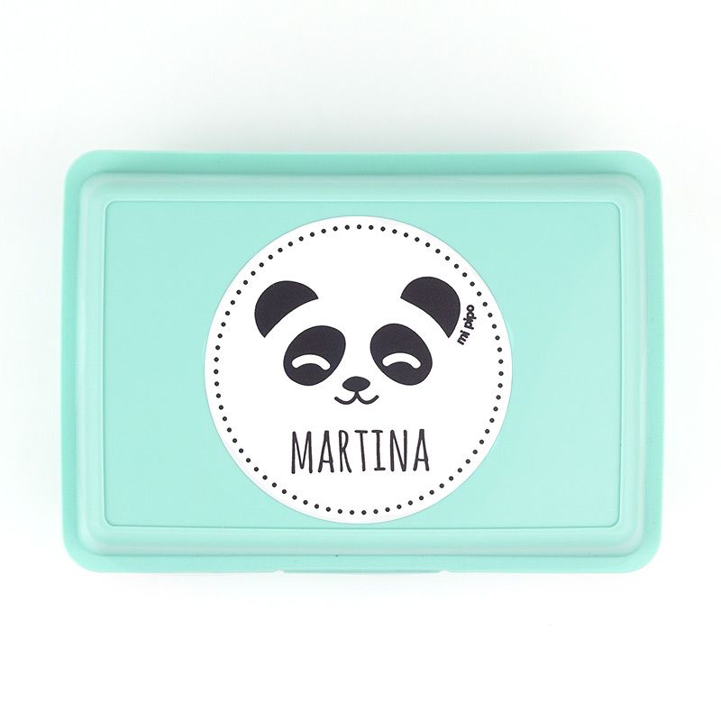 Cajita Porta Alimentos Panda Personalizada