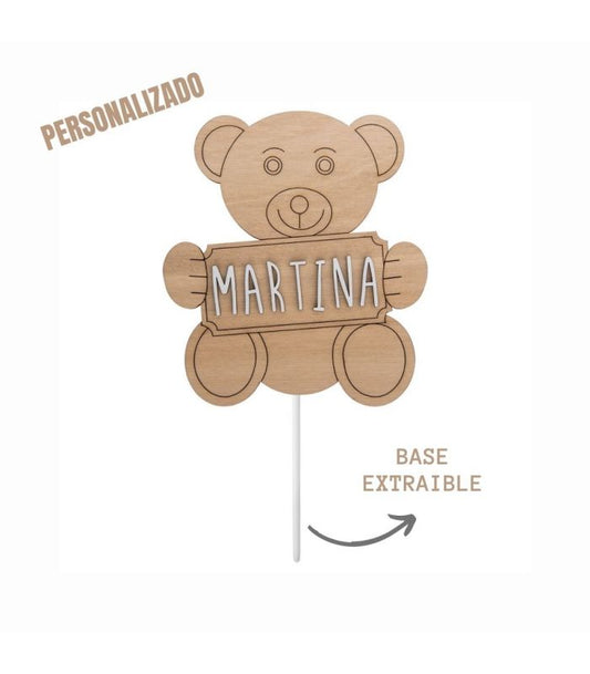 Topper Personalizado para Tartas - Osito