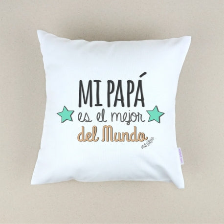 Cojín Personalizado Papá es el mejor del mundo