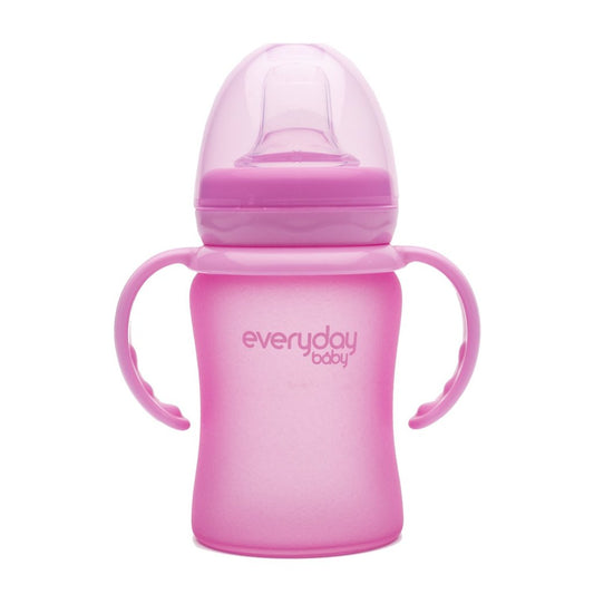 Taza de Entrenamiento de Vidrio Ultra resistente Milk Sippy- 150 ml Rosa