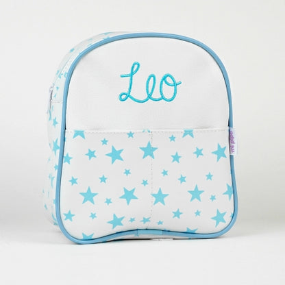 Mochila Infantil Personalizada Azul Estrellas