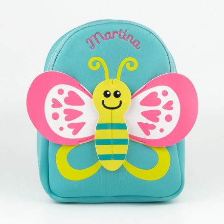 Mochila Neopreno Mariposa Personalizada Mofletes Puericultura