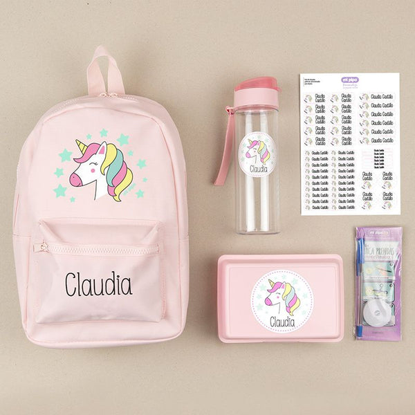 Mochila Personalizada Vuelta al Cole ▶️ Unicornio – Mofletes