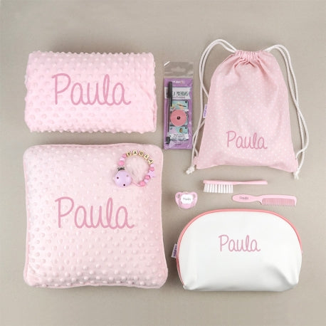 Mi Pack para la Guarde Rosa Personalizado Mofletes Puericultura