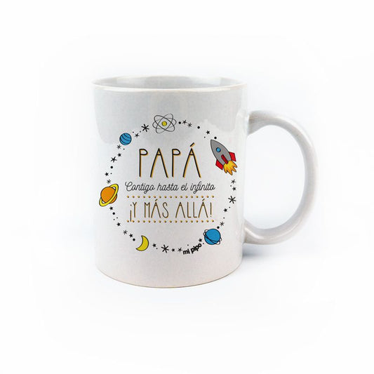 Taza Papá Contigo Hasta el infinito